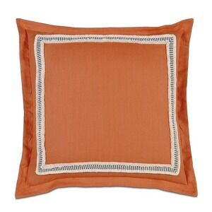 Eastern Accents Niche Pair of Pillow Covers Orange Tangerine Linen Euro Square